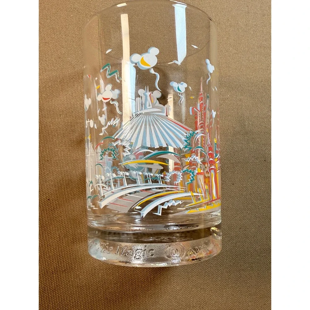 Vintage McDonalds Disney World Remember the Magic 25th Glass Etched‎ Donald Duck